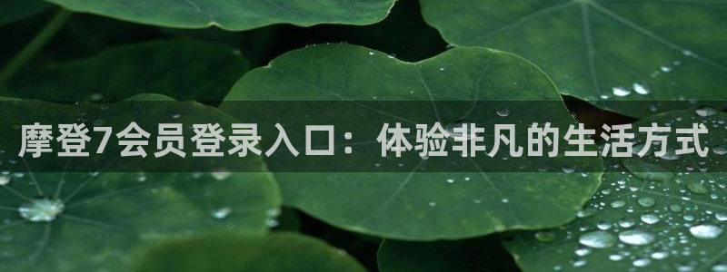 摩臣5平台app最新版怎么下载苹果：摩登7会员登录入口：体验非凡的生活方式